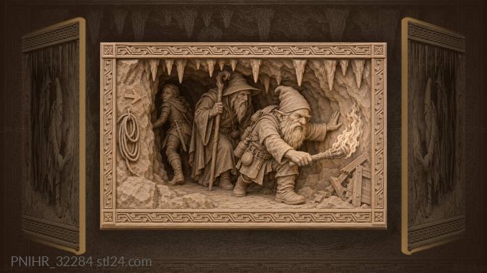 Gnome guide cave travellers torchlight 3d STL model