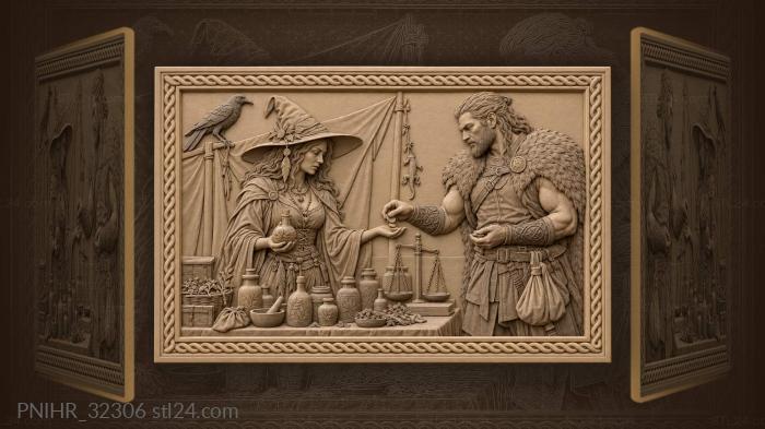 Witch warrior market exchange potion 3d STL model