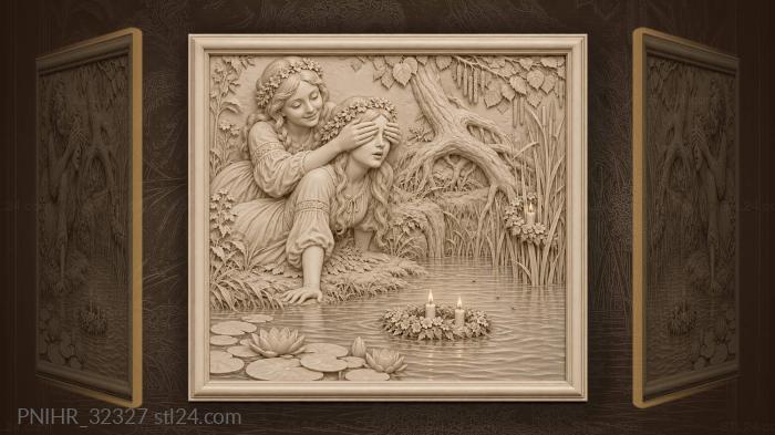 Floating wreath quiet riverside moment 3d STL model
