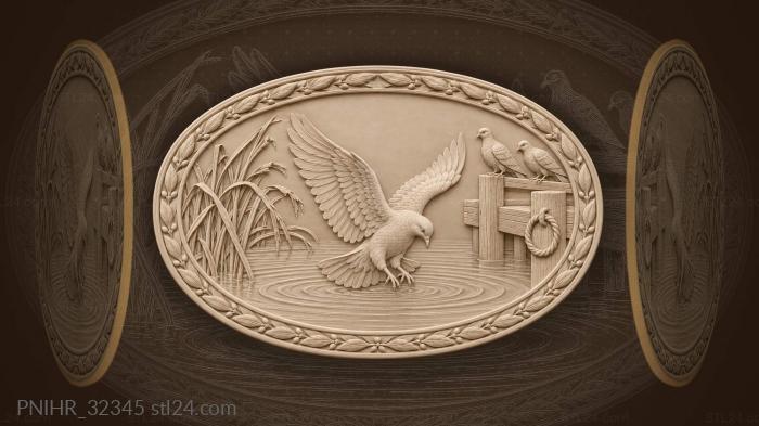 Dove descending to tranquil waters 3d STL model