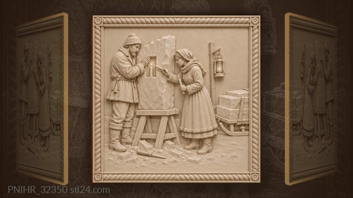 Winter light holding back darkness 3d STL model