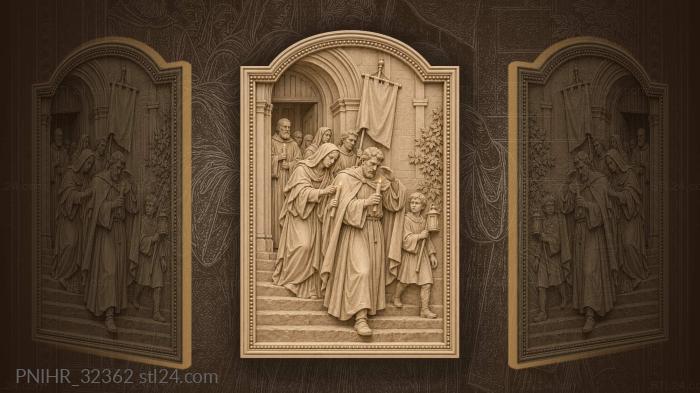 Church procession candle light sharing 3d STL model