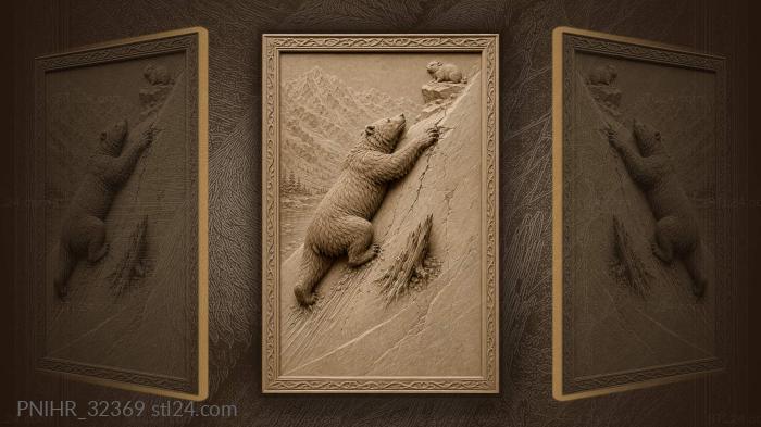 Bear’s desperate climb on ice 3d STL model