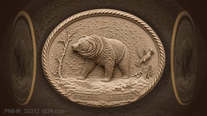 Snow flies as the bear awakens 3d STL model