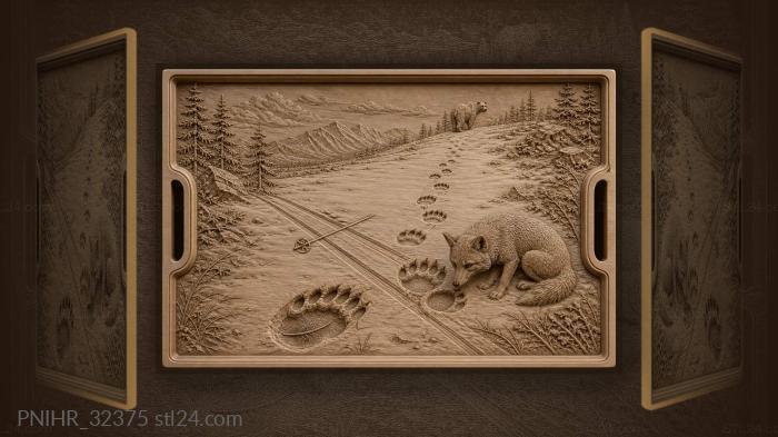 Departing bear crosses an abandoned ski track 3d STL model