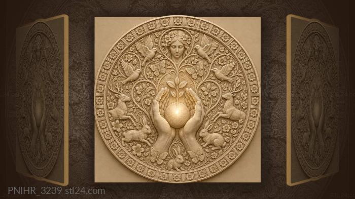 Hands nurturing lifes gentle bloom 3d STL model