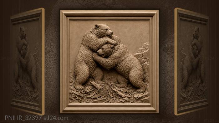 Wrestling chest to chest over a crushed anthill 3d STL model