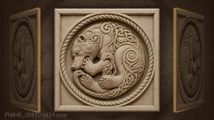 Curled in a ring biting its paw 3d STL model