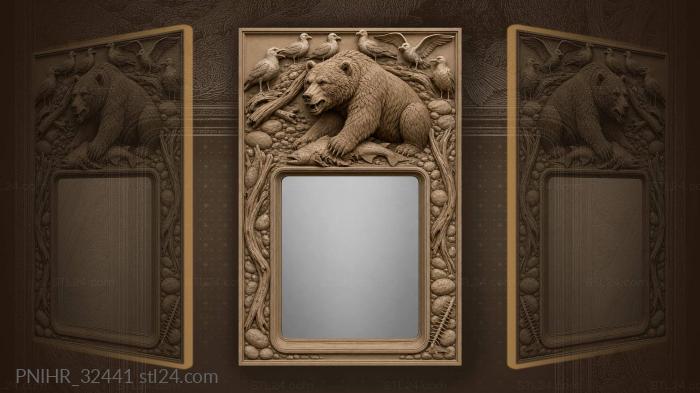 Bear snarling over his own catch 3d STL model