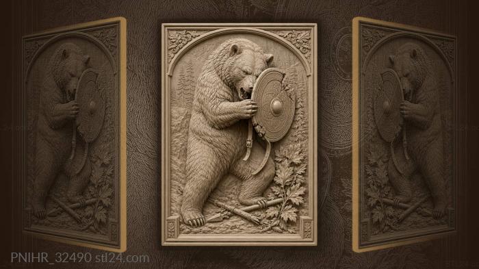 Shield tilted against an unseen blow 3d STL model