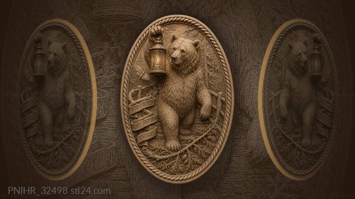 Night lets the lantern bearing bear pass 3d STL model