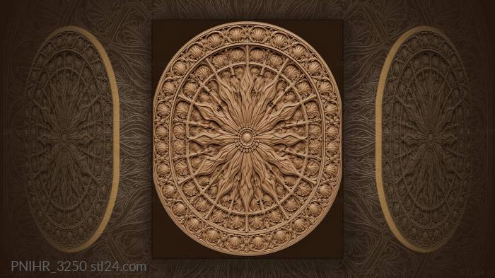 Sunburst floral geometric design 3d STL model