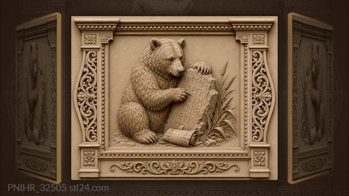 Claw tracing runes on the boundary stone 3d STL model