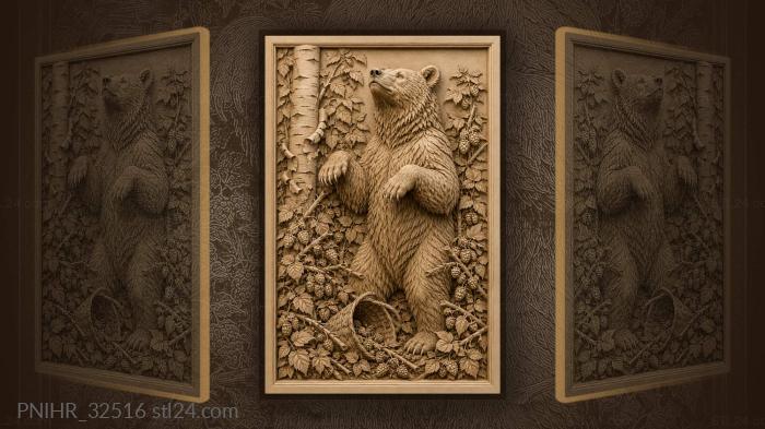 Rearing from raspberry canes above spilled basket 3d STL model