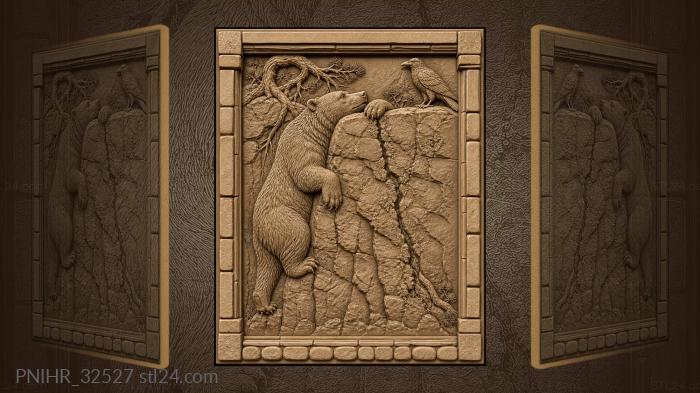Bear hauls onto a ledge by raven 3d STL model