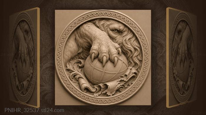 Possessive lion stamps his claim on earth 3d STL model