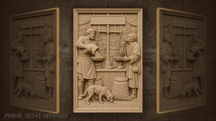 Weighing grain lively market dispute 3d STL model