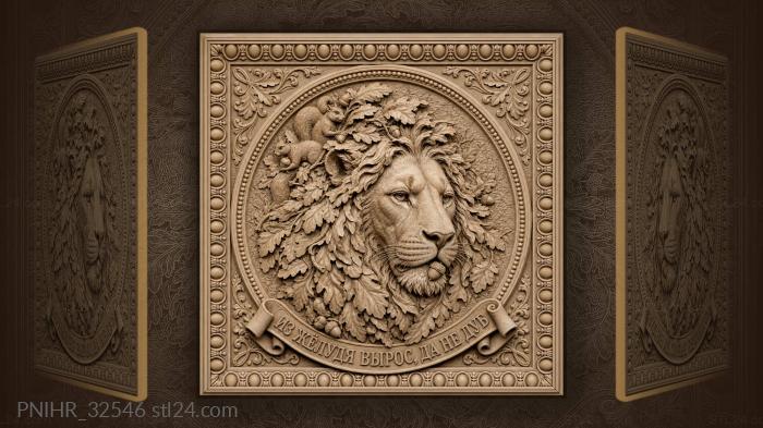 Squirrels climb through the lion mane 3d STL model