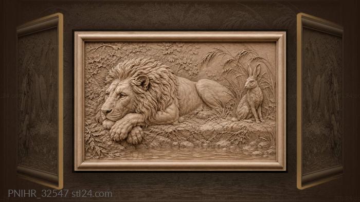 Head laid on crossed forepaws 3d STL model
