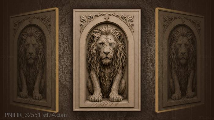 Old lion with battle scars 3d STL model