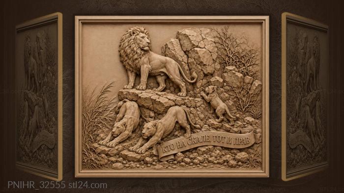 Cub climbs after the lion pride 3d STL model