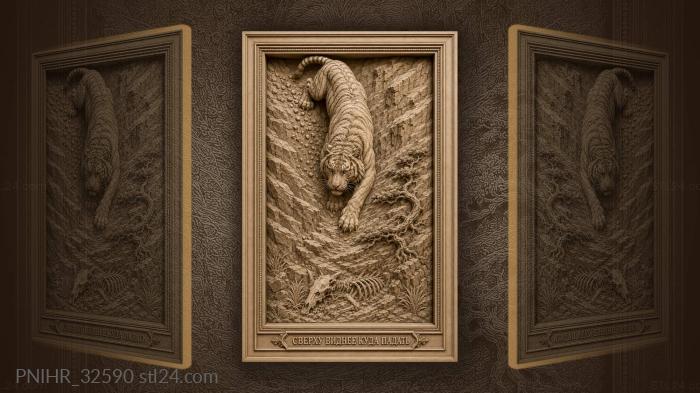 Loose stones chase the tiger downhill 3d STL model