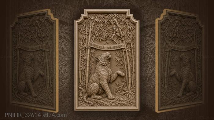 Sitting back to watch the bamboo crowns 3d STL model