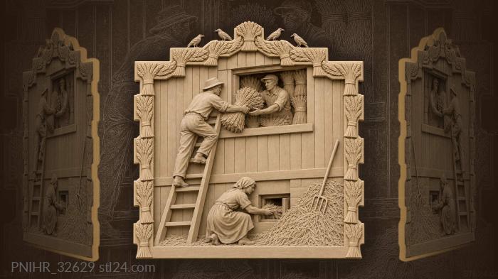 Harvest time at the drying barn 3d STL model