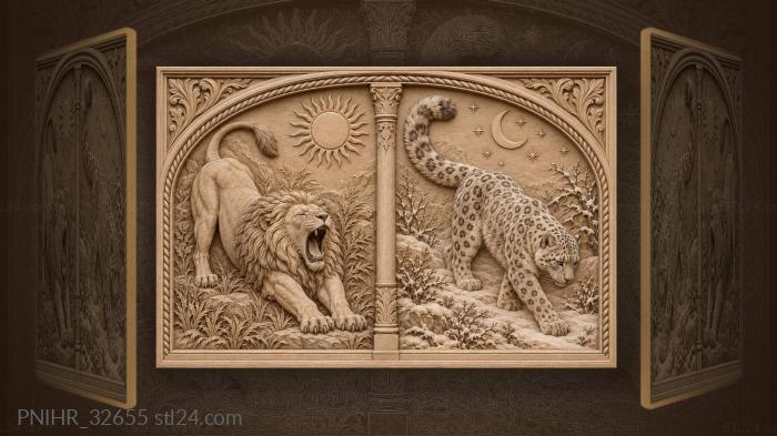A yawn left the leopard leaving 3d STL model