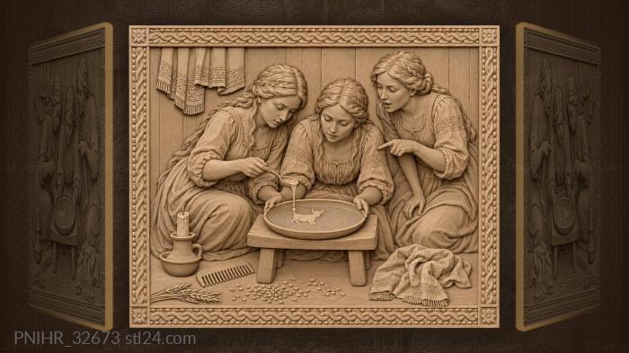 Fortune tellers find horns in wax 3d STL model