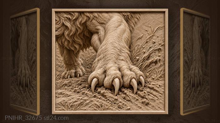 Lion’s paw powerful forward strike 3d STL model