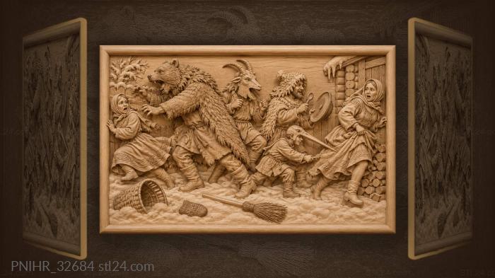 Mummers burst into a festive procession 3d STL model
