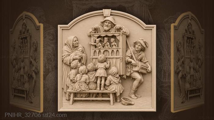 Puppet show street performance artistry 3d STL model
