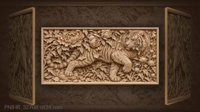 Shouldering through peonies with petals on whiskers 3d STL model
