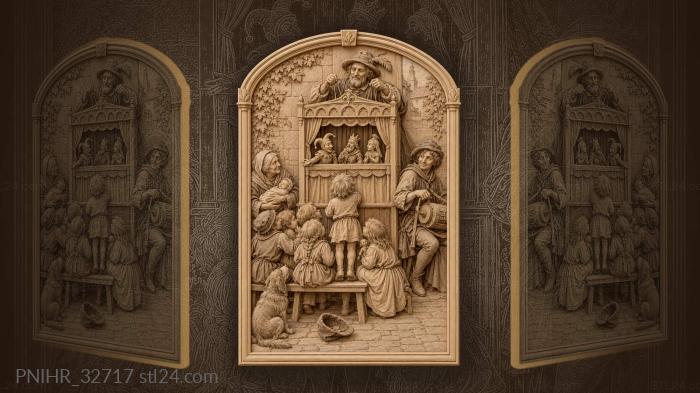 Puppet theatre street performers magic 3d STL model