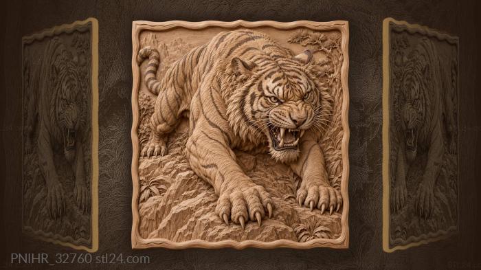 Tiger’s tooth powerful predatory grin 3d STL model