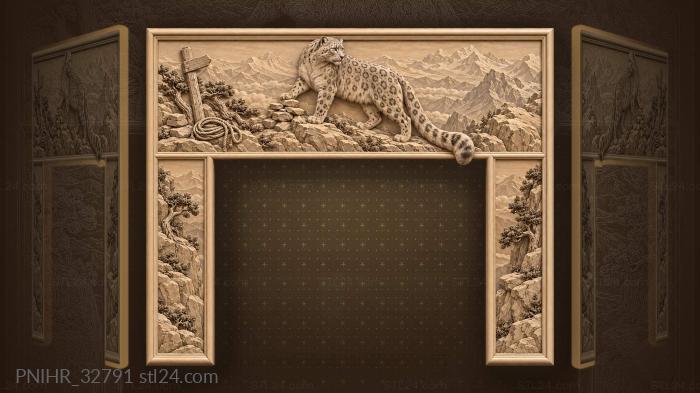 Leopard above the mountain trail 3d STL model