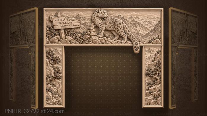 Snow leopard mountain pass guardian 3d STL model