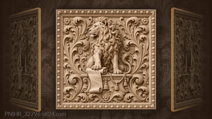Seated on a console pinning a scroll 3d STL model