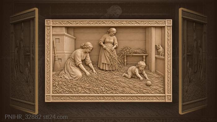 Rural life harvest floor warmth 3d STL model