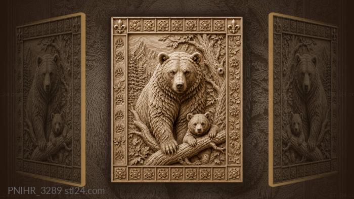 Cub clings to the lower branch 3d STL model