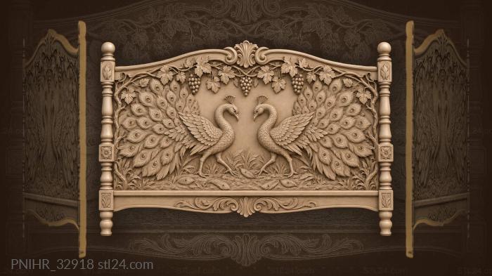 Dancing peacocks under grape arbor 3d STL model