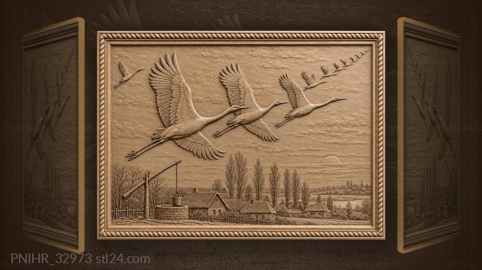 Late crane climbs to join the flock 3d STL model