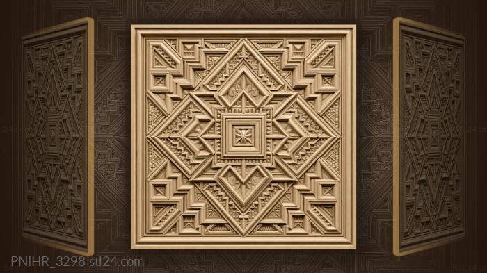 Shapes radiating out from the square 3d STL model