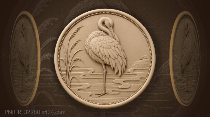 Mist folds around a sleeping crane 3d STL model