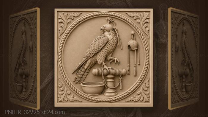 Hooded falcon steps toward a hidden sound 3d STL model