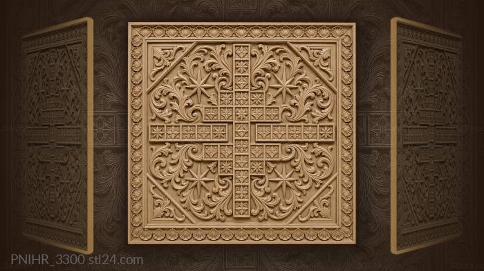 Geometric grid with acanthus and stars 3d STL model