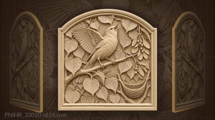 Oriole singing deep in the lime crown 3d STL model