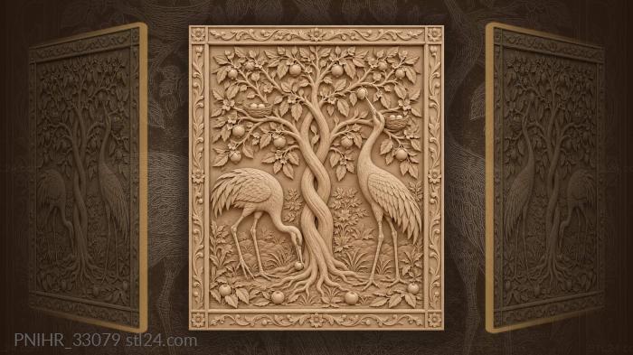 Cranes and the tree of life 3d STL model