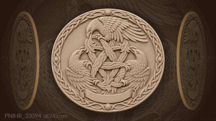 Feathered trio strains one wing free 3d STL model